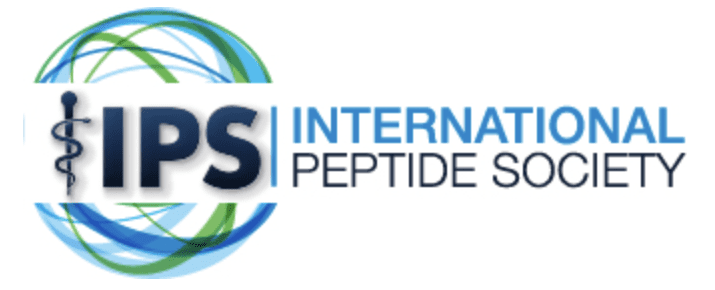 A logo for international peptide services